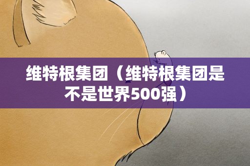 维特根集团（维特根集团是不是世界500强）
