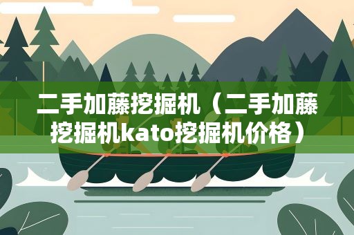 二手加藤挖掘机（二手加藤挖掘机kato挖掘机价格）