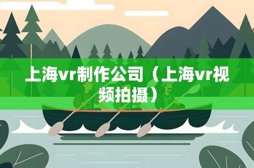 上海vr制作公司（上海vr视频拍摄）
