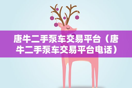 唐牛二手泵车交易平台（唐牛二手泵车交易平台电话）