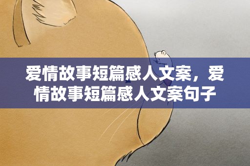 爱情故事短篇感人文案，爱情故事短篇感人文案句子