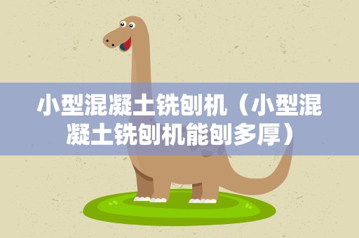 小型混凝土铣刨机（小型混凝土铣刨机能刨多厚）