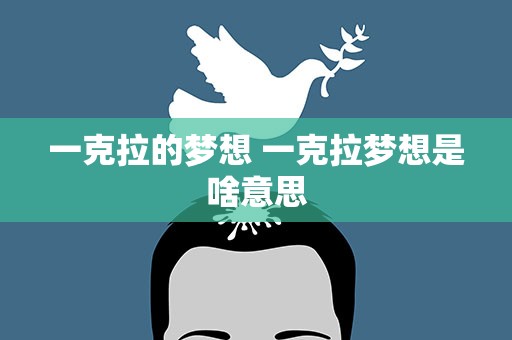一克拉的梦想 一克拉梦想是啥意思