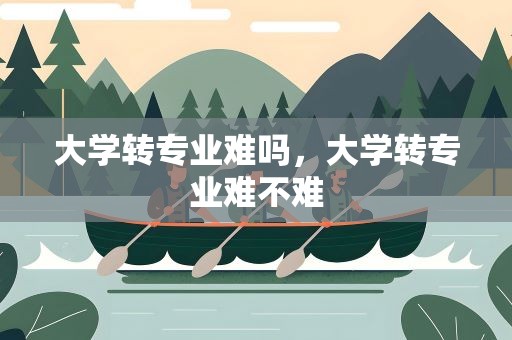 大学转专业难吗，大学转专业难不难