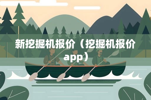 新挖掘机报价（挖掘机报价app）