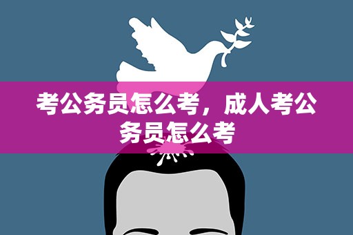 考公务员怎么考，成人考公务员怎么考