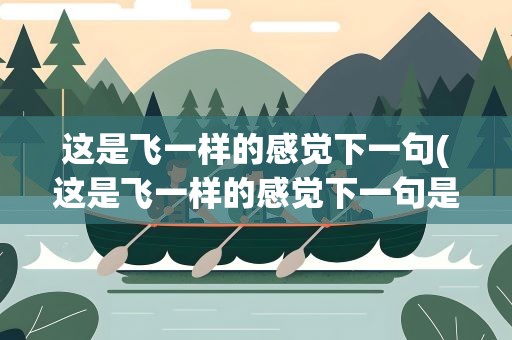 这是飞一样的感觉下一句(这是飞一样的感觉下一句是什么)