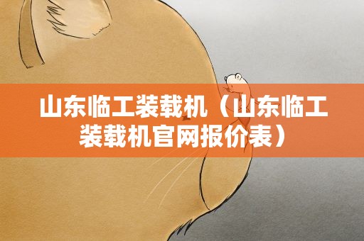山东临工装载机（山东临工装载机官网报价表）