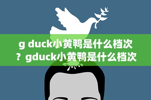 g duck小黄鸭是什么档次？gduck小黄鸭是什么档次