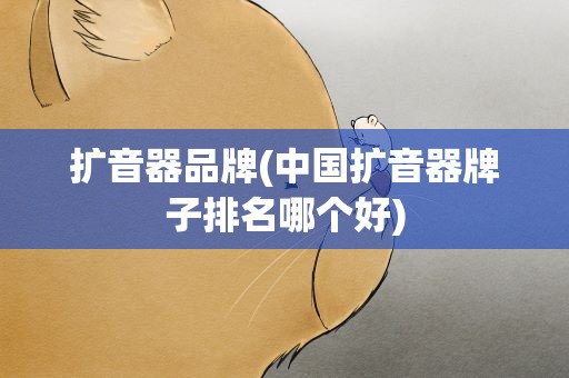 扩音器品牌(中国扩音器牌子排名哪个好)