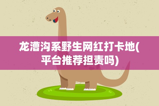 龙漕沟系野生网红打卡地(平台推荐担责吗)