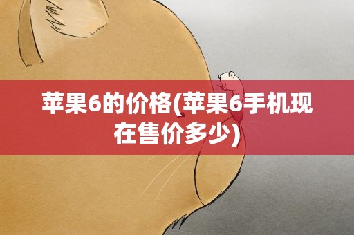 苹果6的价格(苹果6手机现在售价多少)
