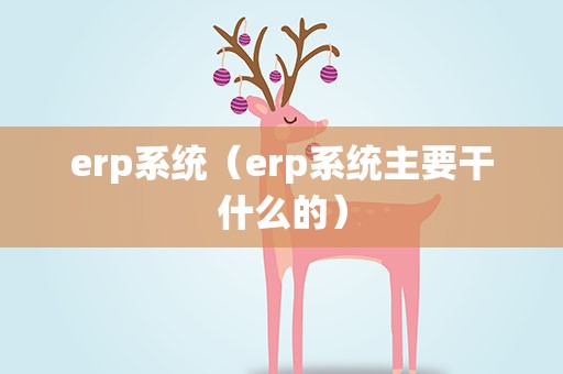 erp系统（erp系统主要干什么的）