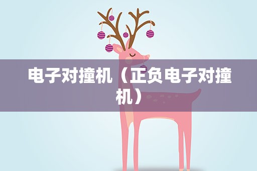 电子对撞机（正负电子对撞机）