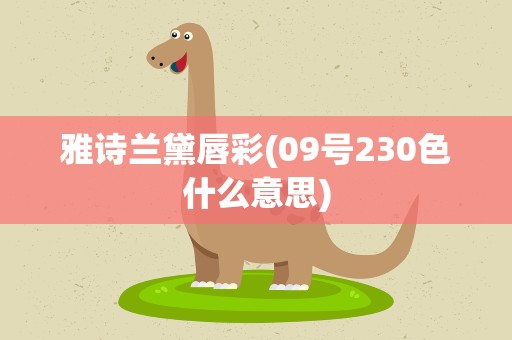 雅诗兰黛唇彩(09号230色什么意思)