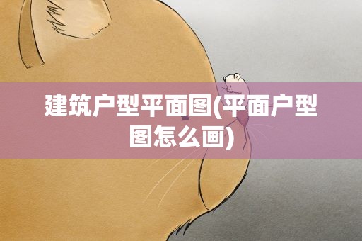 建筑户型平面图(平面户型图怎么画)