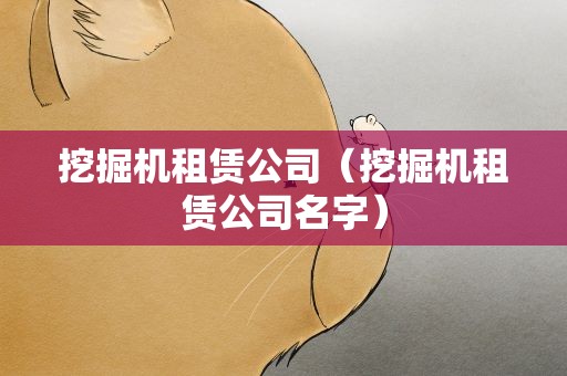挖掘机租赁公司（挖掘机租赁公司名字）