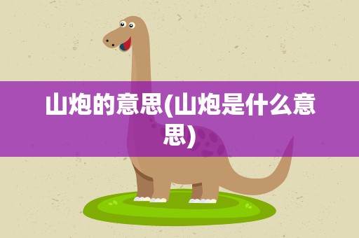 山炮的意思(山炮是什么意思)