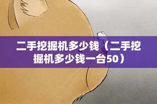 二手挖掘机多少钱（二手挖掘机多少钱一台50）
