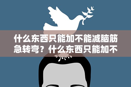 什么东西只能加不能减脑筋急转弯？什么东西只能加不能减脑筋急转弯答案