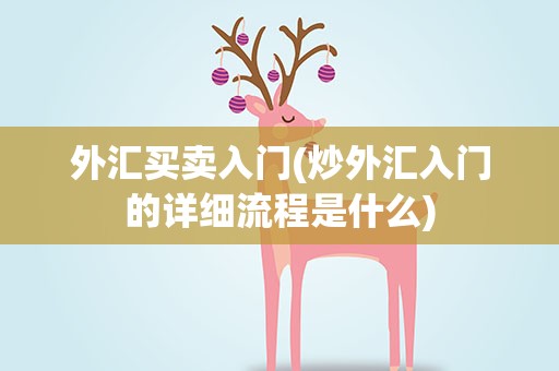 外汇买卖入门(炒外汇入门的详细流程是什么)