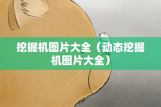 挖掘机图片大全（动态挖掘机图片大全）