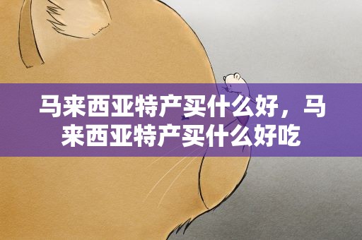 马来西亚特产买什么好，马来西亚特产买什么好吃
