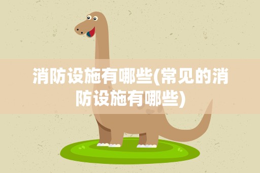消防设施有哪些(常见的消防设施有哪些)