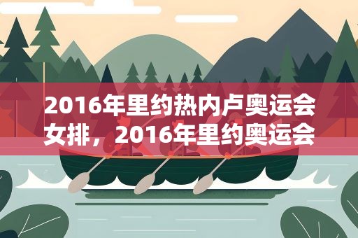 2016年里约热内卢奥运会女排，2016年里约奥运会的女排冠军是哪个国家