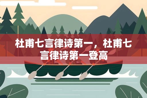 杜甫七言律诗第一，杜甫七言律诗第一登高