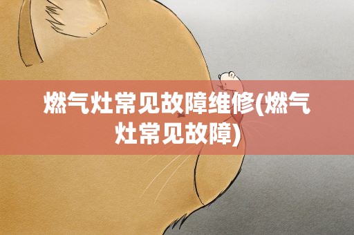 燃气灶常见故障维修(燃气灶常见故障)