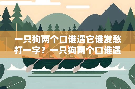 一只狗两个口谁遇它谁发愁打一字？一只狗两个口谁遇它来谁发愁打一字