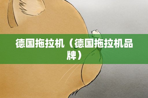 德国拖拉机（德国拖拉机品牌）