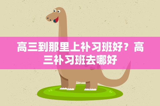 高三到那里上补习班好？高三补习班去哪好