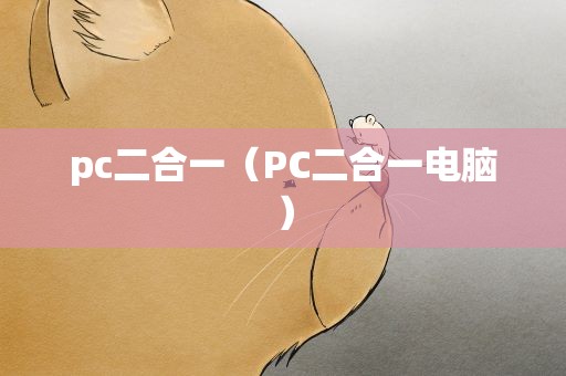 pc二合一（PC二合一电脑）