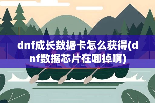 dnf成长数据卡怎么获得(dnf数据芯片在哪掉啊)