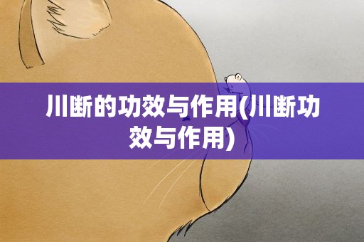 川断的功效与作用(川断功效与作用)