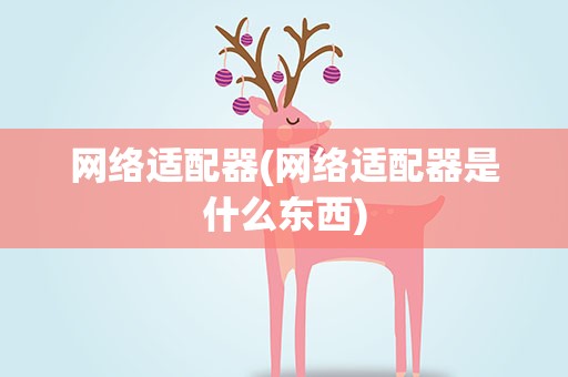 网络适配器(网络适配器是什么东西)