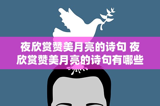 夜欣赏赞美月亮的诗句 夜欣赏赞美月亮的诗句有哪些
