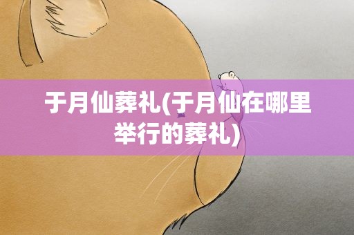 于月仙葬礼(于月仙在哪里举行的葬礼)