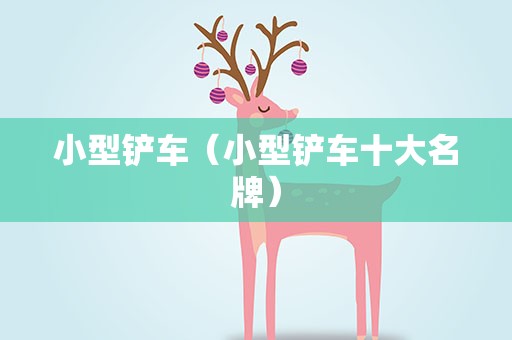 小型铲车（小型铲车十大名牌）