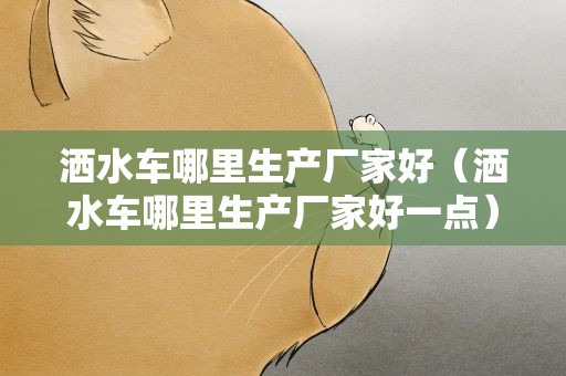 洒水车哪里生产厂家好（洒水车哪里生产厂家好一点）