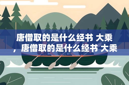 唐僧取的是什么经书 大乘，唐僧取的是什么经书 大乘经
