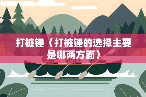 打桩锤（打桩锤的选择主要是哪两方面）