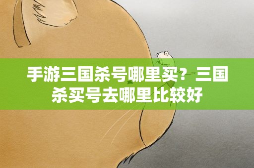 手游三国杀号哪里买？三国杀买号去哪里比较好