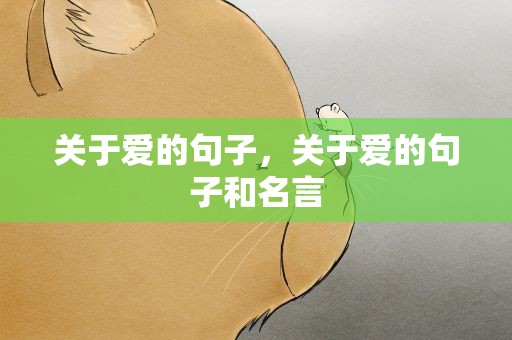 关于爱的句子，关于爱的句子和名言