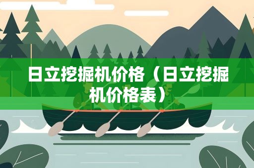 日立挖掘机价格（日立挖掘机价格表）
