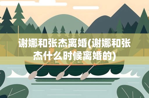 谢娜和张杰离婚(谢娜和张杰什么时候离婚的)