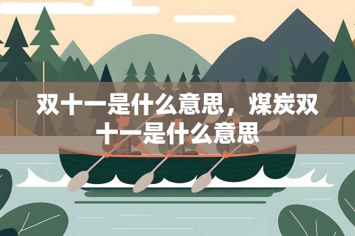 双十一是什么意思，煤炭双十一是什么意思