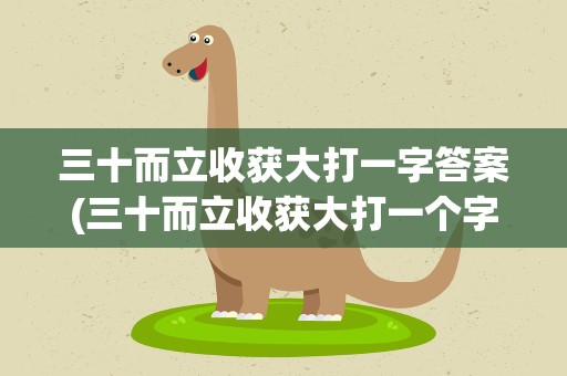 三十而立收获大打一字答案(三十而立收获大打一个字)